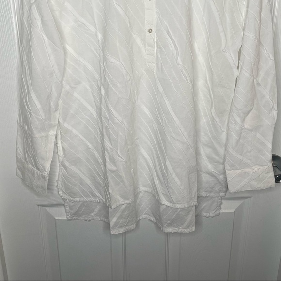 Sundance Catalog White Cotton “Snow Cloud" Top Textured Boho Prairie Oversized S - Picture 4 of 9